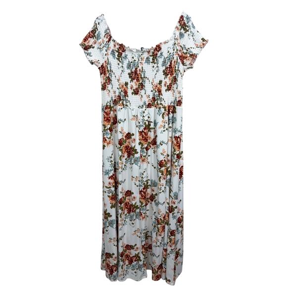 Women’s Floral Maxi Dress Sz 2x J for Justify Peasant Boho Festival High Low - Picture 6 of 10
